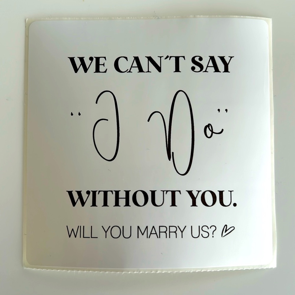 Wedding Officient Proposal Sticker